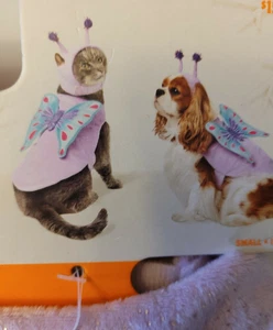 HYDE & EEK! HUND/Katze HALLOWEEN KOSTÜM SCHMETTERLING 2-TEILIG klein  - Bild 1 von 3