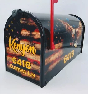 Patriotic custom mailbox, gift for grandparents, american flag gift for dad - Picture 1 of 14