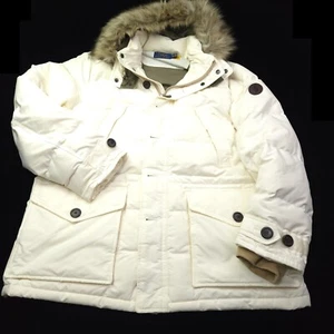 NEW POLO RALPH LAUREN PARKA JACKET PUFFER -XXL WHITE QUILTED HOODIE DOWN -PONY - Picture 1 of 24