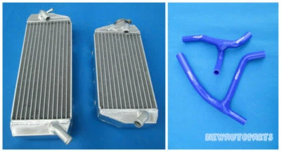 Radiador y manguera de aluminio azul para Kawasaki KXF450 KX 450F KX450F 2006 2007 2008  Foto 1 de 4