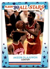 1989 Fleer Stickers # 2 Akeem Olajuwon
