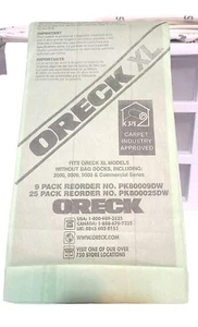 Oreck XL Vacuum Bags Set of 4 Fits XL Models XL8000 XL9000 XL2000 W/O Bag Docks - Picture 1 of 4