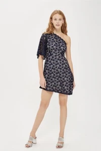 TOPSHOP Star Print Mini Dress, Sz US 8, Blue, $110 - Picture 1 of 12