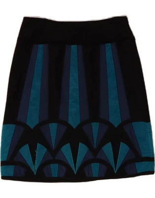 MONSOON Womens Midi Skirt W34 Large Black Geometric Wool CC09 - Image 1 of 4