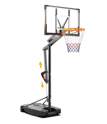 Basketball Hoop Outdoor 8.5ft Adjustable Portable Goal with Wheels for Kid Adult