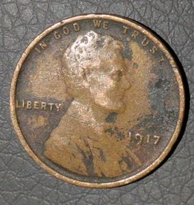 1917 1c Wheat Cent Super Fine Improperly Annealed Error Black Red Copper Toned - Picture 1 of 11