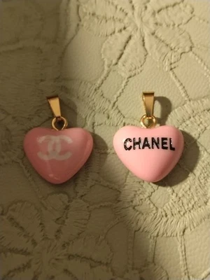 Lot of 2 Small Pink Chanel Zipper Pulls - Image 1 of 3