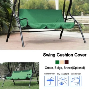 Patio Swing Cushion Cover Polyester Taffeta Outdoor Swing 3‑Seat Chair Cover - Picture 1 of 10