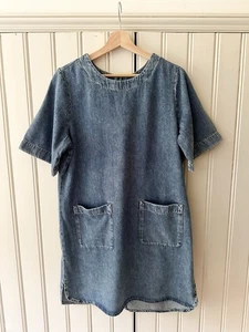 Elk Rittra Denim Blue Chambray Dress BNWT 10 Pockets Cotton - Picture 1 of 9