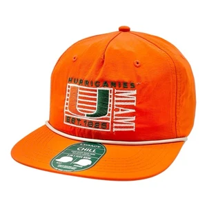 Miami Hurricanes Hat Cap Snapback Orange Legacy 92 Chill Embroidered NCAA - Picture 1 of 9