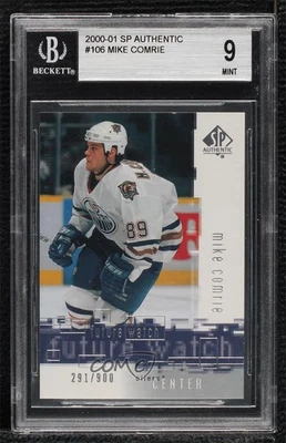 2000-01 SP Authentic Future Watch /900 Mike Comrie #106 BGS 9 MINT Rookie RC - Image 1 of 2