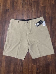NWT Volcom Kerosene Hybrid Shorts Water Repellant Khaki Men’s Size 38. F1 - Picture 1 of 8