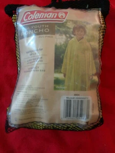 Coleman Eva Youth Poncho 45"x72" Solid Yellow with Net Bag - Picture 1 of 4