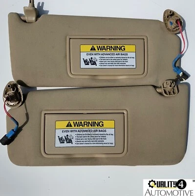 Honda Accord 2008-2012 Driver Passenger Side Sun Visors Tan Pair Sunvisors OEM - Image 1 of 3