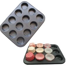 Kitchen Muffin Cup Tray Pan Cupcake Mould Baking Mold Non Stick 12 Cups Bakeware