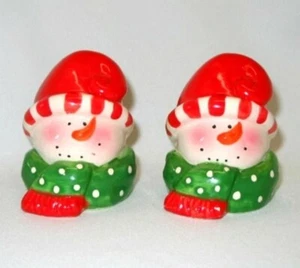 Snowman Salt Pepper Shakers Set with Stoppers Christmas New - Picture 1 of 1