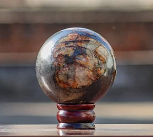 7,09 lb. Plata Seymchan Meteorito Meditación Aura Poder Espíritu Piedra Esfera - Imagen 1 de 10