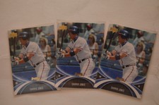 Lot of (3) Chipper Jones #7 2005 Upper Deck Mini Jersey Base Cards Braves