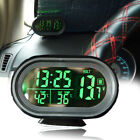 Car Voltage Digital Monitor Battery Alarm Clock LCD Temperature Thermeter