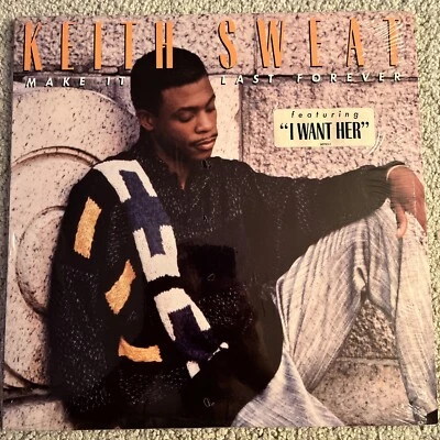 Keith Sweat - Make It Last Forever -EX Vinyl LP -19877 60763-1 -In Shrink w Hype - Image 1 of 4
