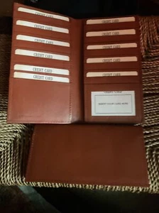 Men's Vintage Tan Leather Bi Fold Wallet, 2 Pieces,nice Quality - Picture 1 of 11