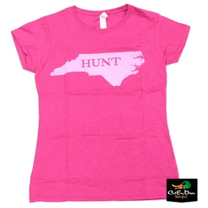 RIG'EM RIGHT WATERFOWL HUNT NC TEE GRAPHIC T-SHIRT PINK MEDIUM - Picture 1 of 2