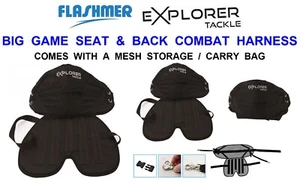 EXBHSC FLASHMER EXPLORER BIG GAME COMBAT HARNESS FOR TUNA BOAT FISHING BUTT PAD - Picture 1 of 2