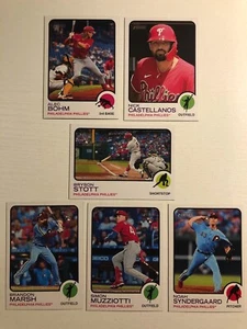 Juego de equipo Topps Heritage High Number Philadelphia Phillies 2022 - 6 cartas todas las radiocontrol - Imagen 1 de 1