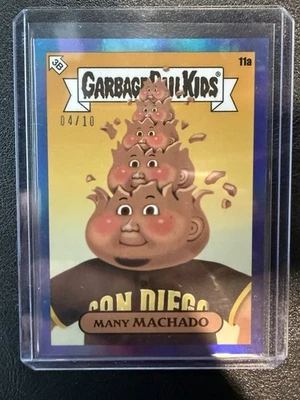2022 Topps Gpk X Mlb Series 1 Manny Machado Purple Foil 4/10 Garbage Pail Kids - Image 1 of 2