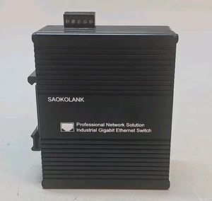 SAOKOLANK Commutateur Ethernet Gigabit PoE Industriel 30W 12 Ports Noir (30642) - Photo 1/10