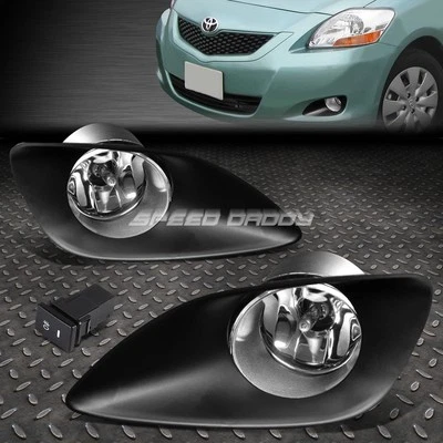 PARA 07-11 TOYOTA YARIS SEDÁN LENTE TRANSPARENTE PARACHOQUES LUCES ANTINIEBLA CON BISEL + INTERRUPTOR Foto 1 de 4
