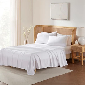 6 Piece Bed Sheet Set by Nymbus- Hotel Luxury Pillowcases, Fitted & Flat Sheets - Picture 1 of 202