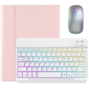 Backlit Keyboard Mouse With Case Cover For iPad 5/6/7/8/9th Gen Air 5th Pro 11 - Picture 1 of 38