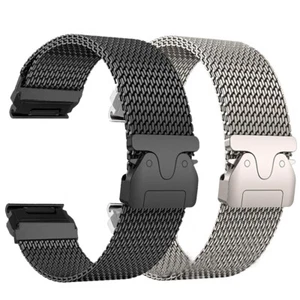 Bracelet Milanais pour Garmin Fenix 8 51mm 7X 6X Bracelet à dégagement rapide en acier inoxydable - Photo 1 sur 15