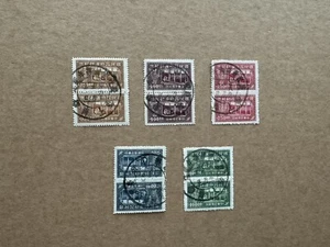 China 1947 Stamp Set +南京还都纪念 #732-36 Pair +OG NH Used +First Day CXL 05/05/47 - Picture 1 of 2