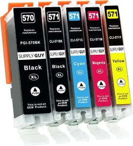 Supply Guy 5 XL cartucce per stampanti compatibile con Canon PGI-570 CLI-571 - Foto 1 di 1