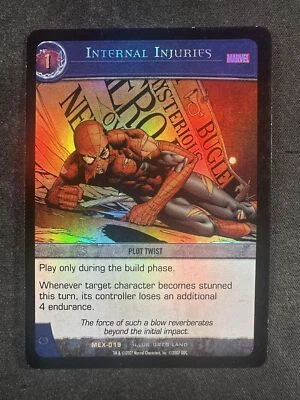 VS System TCG MEX-019 Internal Injuries Marvel Exclusives Foil NM/LP - Image 1 of 2