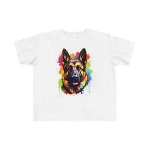 German Sheperd Toddler Tee Cute Dog Shirt Girls Boys Kids Puppy - Picture 1 of 19