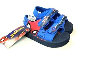 NEW Toddler Boys Spider Man Shoes Small 5 - 6 Sandals Marvel Spiderman Hero 