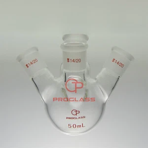 Lab Four Necks Round Bottom Flask 14/20,HAND BLOWERING - Imagen 1 de 1