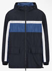 ARMANI EXCHANGE Nylon Colour Block Blue/White Jacket Men’s Hooded Recycled Nylon