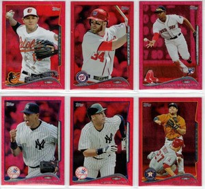 2014 TOPPS RED FOIL SINGLES-(PART 1) #1-#250-YOU PICK- $.99-$5.99 