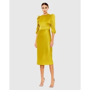 NWT Ieena for Mac Duggal High Neck Midi Dress - size 0 - Picture 1 of 8