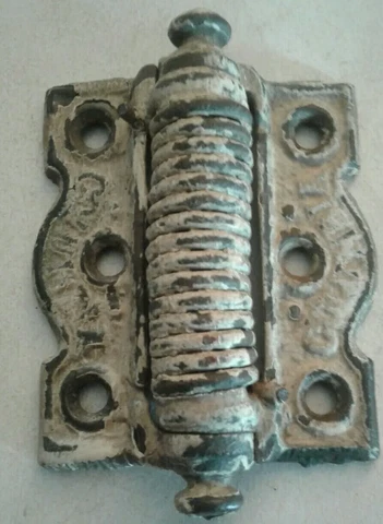 ANTIQUE CAST IRON SCREEN DOOR SPRING LOADED HINGE Door Hardware Cover