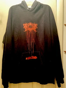 Xasthur - Telepathic With The Deceased Black Hooded Sweat Red Logo Rare Drip - Picture 1 of 3
