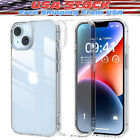 For iPhone 14 13 12 11 Pro Max Mini Soft Silicone Clear Cover Shockproof Case