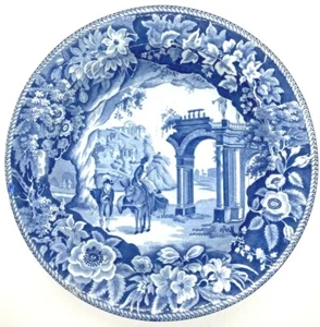 James & Ralph Clews "Romantic Ruins" Plate; circa 1825; Pearlware Beauty - Picture 1 of 11