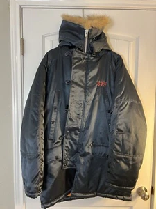 VINTAGE SPIEWAK TITAN Golden Fleece FUR Hooded PARKA 44 Navy Men USA 9471 Heavy - Picture 1 of 23