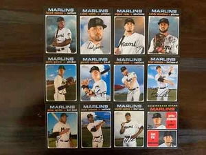 Topps Heritage Miami Marlins 2020 equipo base conjunto de (12) Sandy Alcantara - Imagen 1 de 1