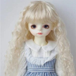 Peluca de mohair sintética BJD para muñeca OB11 YOSD MSD SD peluca de cabello rizado - Imagen 1 de 9